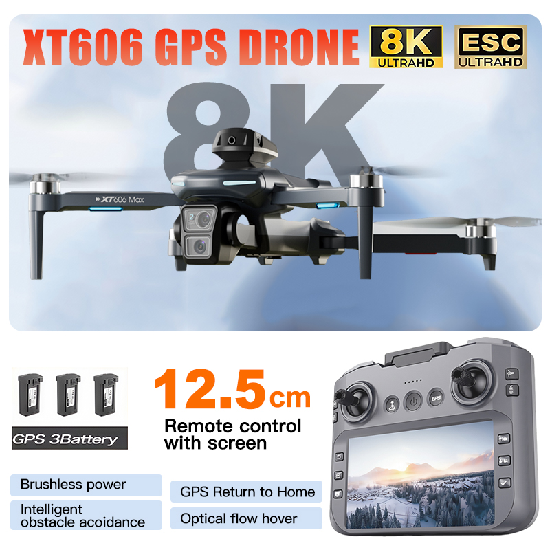 Jjrc Drone X12 - XT606 MAX 3 pil Drone 4k